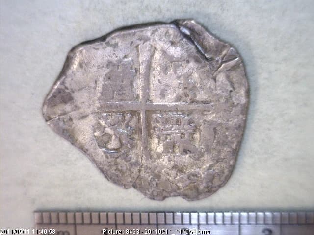 Anverso de moneda 2 Reales, plata 0.900