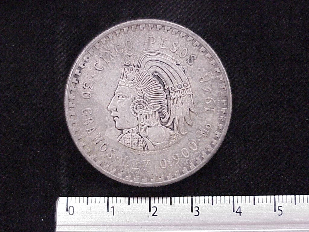 5 Pesos Plata 1948 (reverso)
