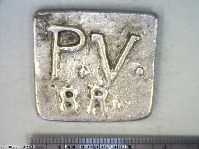 Anverso de moneda 8 Reales, plata 0.900