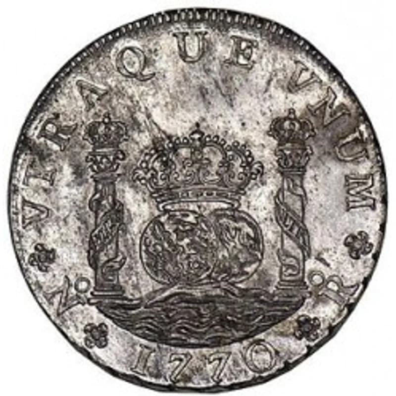Anverso de moneda 8 Reales Colonial 1857-1864