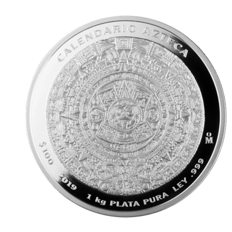 Imagen de moneda Calendario Azteca 1 Kg Plata