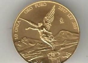 Reverso de moneda 1/2 Onza 2017, oro 0.999