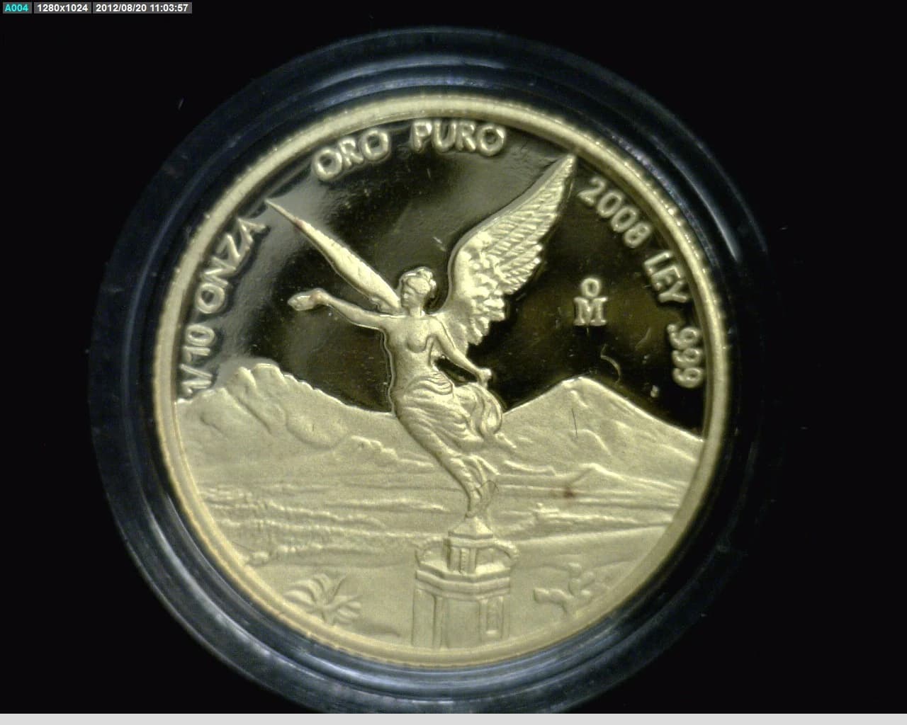 1/10 Onza Libertad Oro 2008 Proof · Reverso