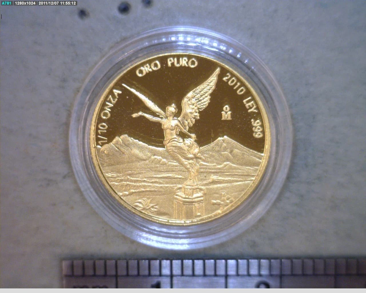 1/10 Onza Libertad Oro 2010 Proof · Reverso