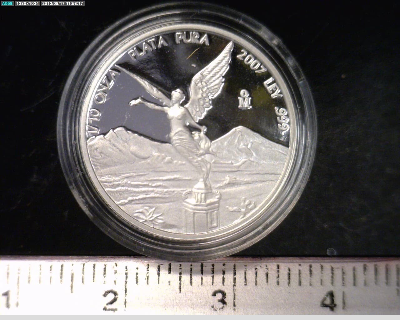 1/10 Onza Libertad Plata 2007 Proof · Reverso