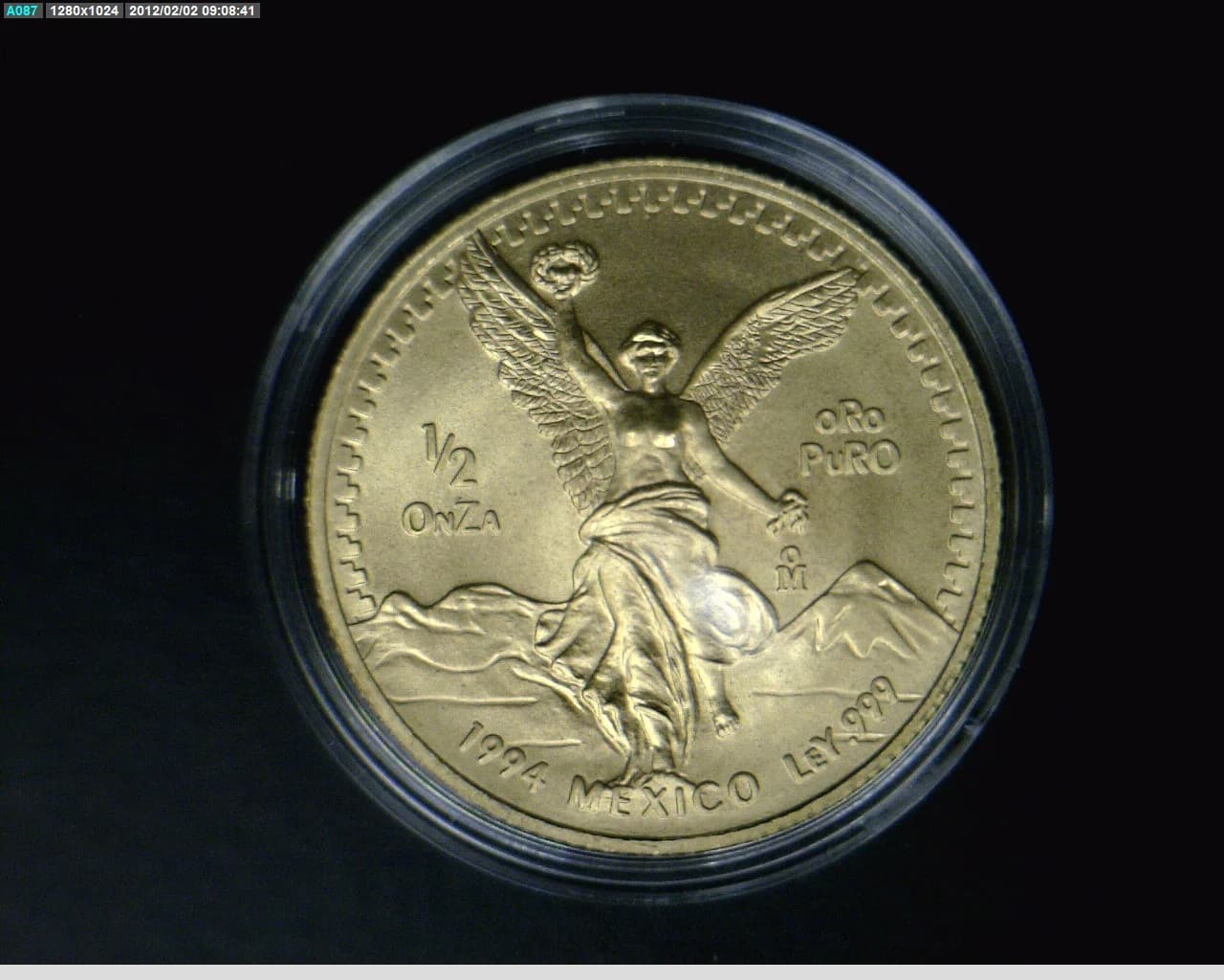 1/2 oz Libertad Oro 1994 · Inventario Banxico 17592 (reverso)