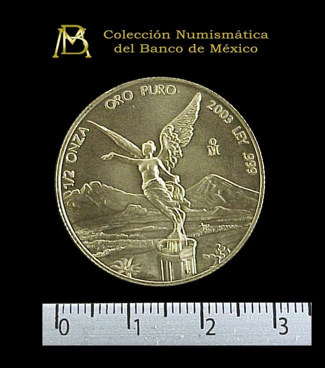 1/2 oz Libertad Oro 2003 · Inventario Banxico 21040 (reverso)