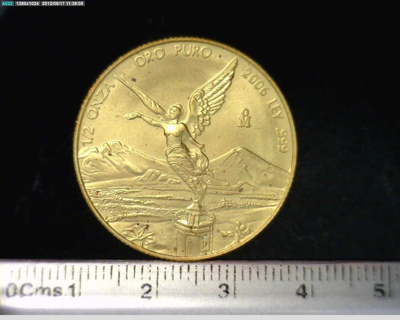 1/2 oz Libertad Oro 2006 · Inventario Banxico 21834 (reverso)