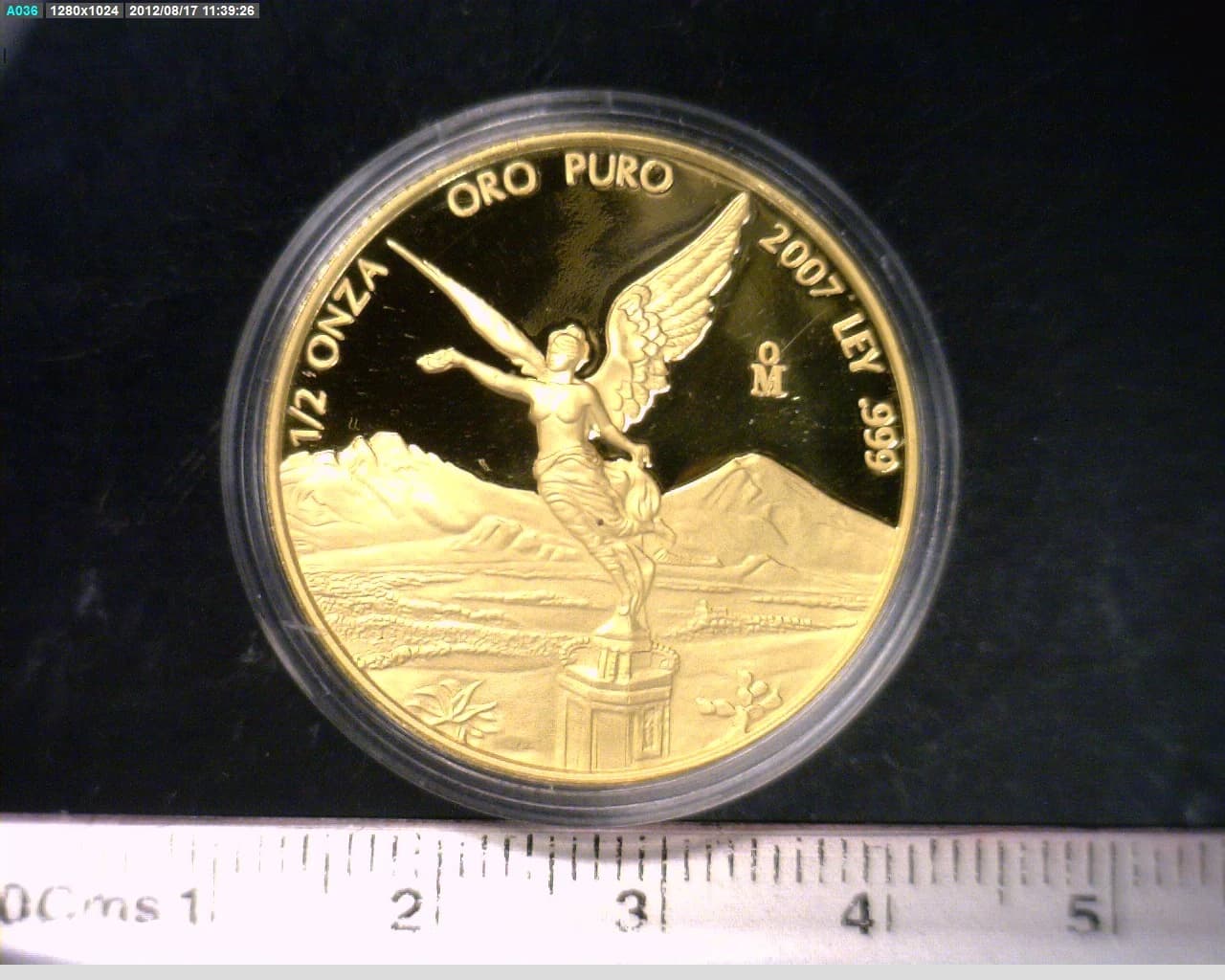 1/2 Onza Libertad Oro 2007 Proof · Reverso