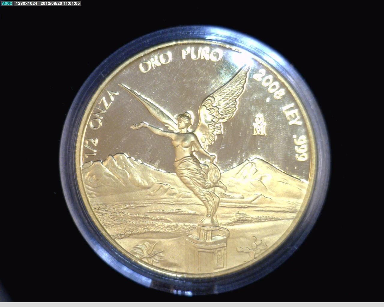 1/2 Onza Libertad Oro 2008 Proof · Reverso