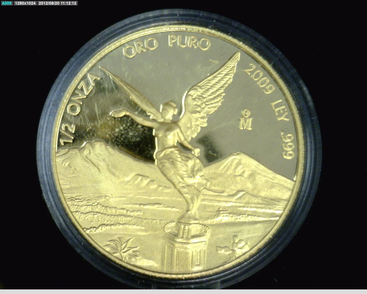 1/2 oz Libertad Oro 2009 (Espejo) · Inventario Banxico 22169 (reverso)