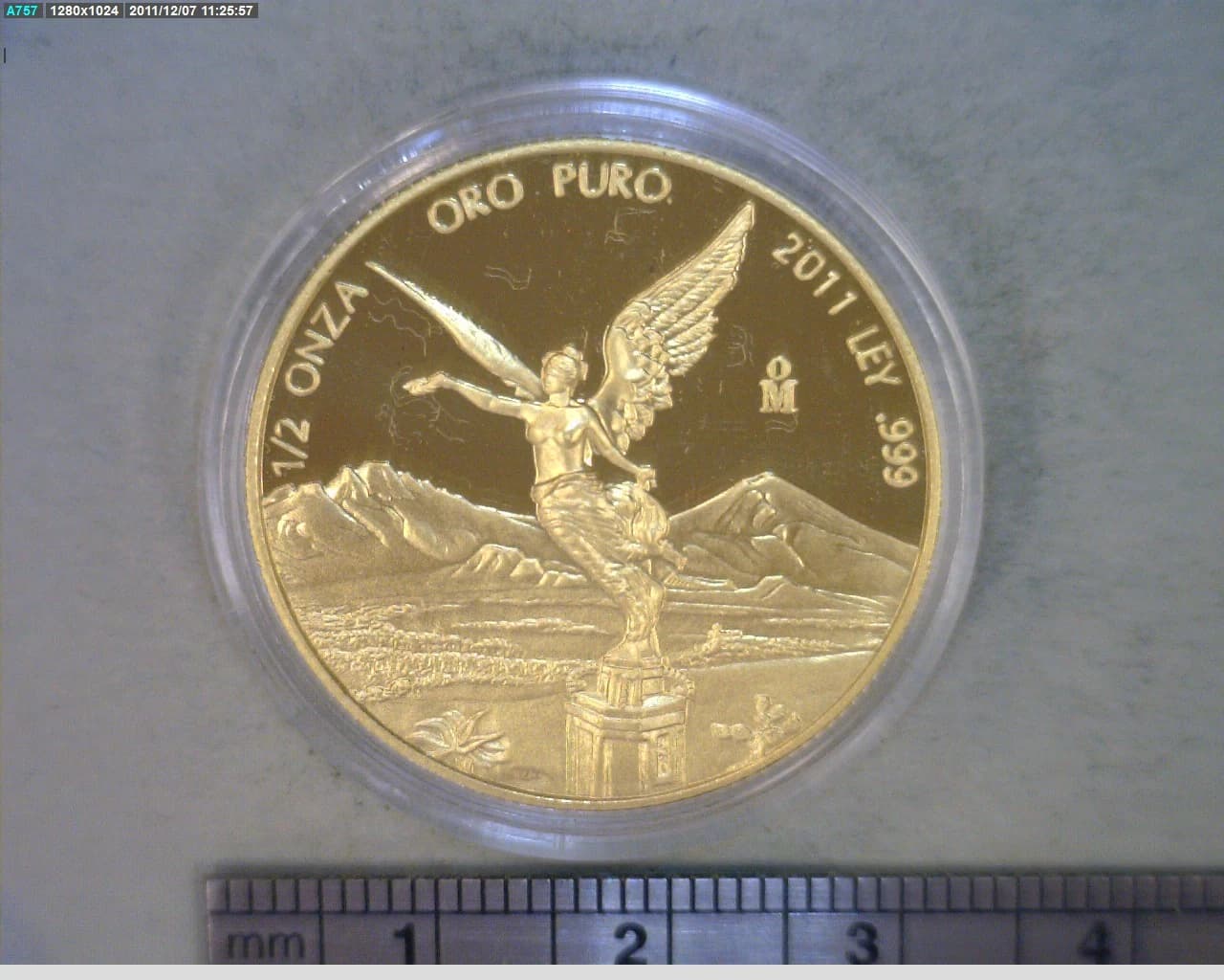 1/2 Onza Libertad Oro 2011 Proof · Reverso