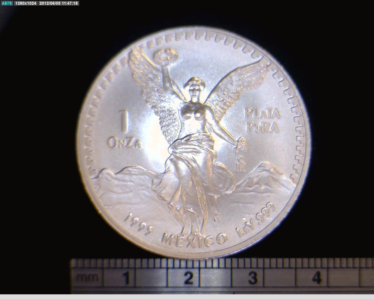 1/2 oz Libertad Plata 1995 · Inventario Banxico 19171 (reverso)