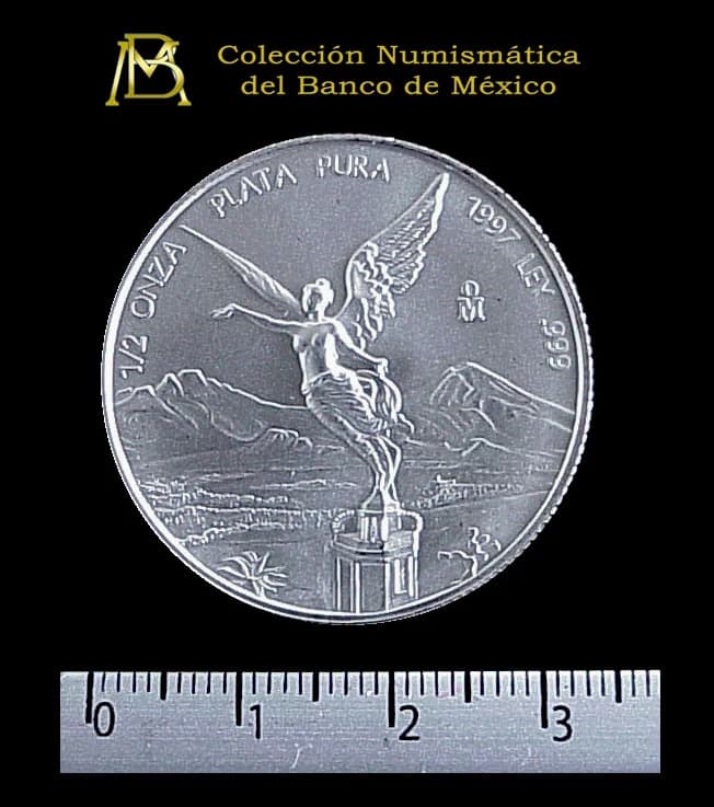 1/2 oz Libertad Plata 1997 · Inventario Banxico 20929 (reverso)
