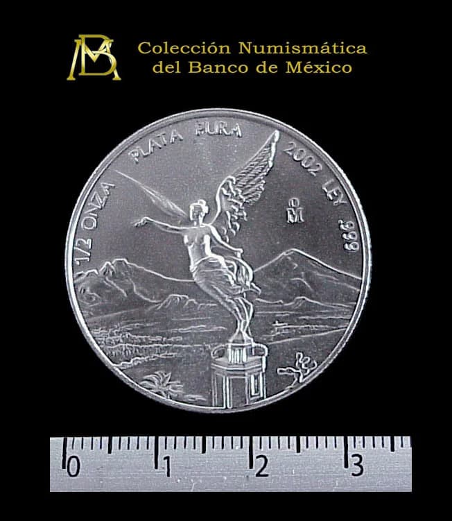 1/2 oz Libertad Plata 2002 · Inventario Banxico 20932 (reverso)
