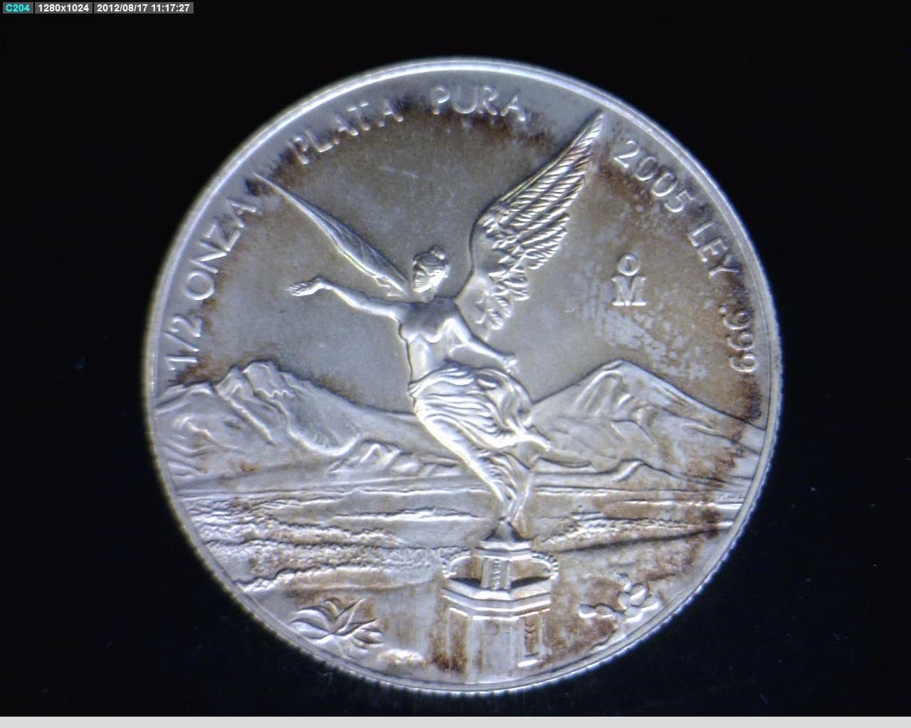 1/2 Onza Libertad Plata 2005 · Reverso