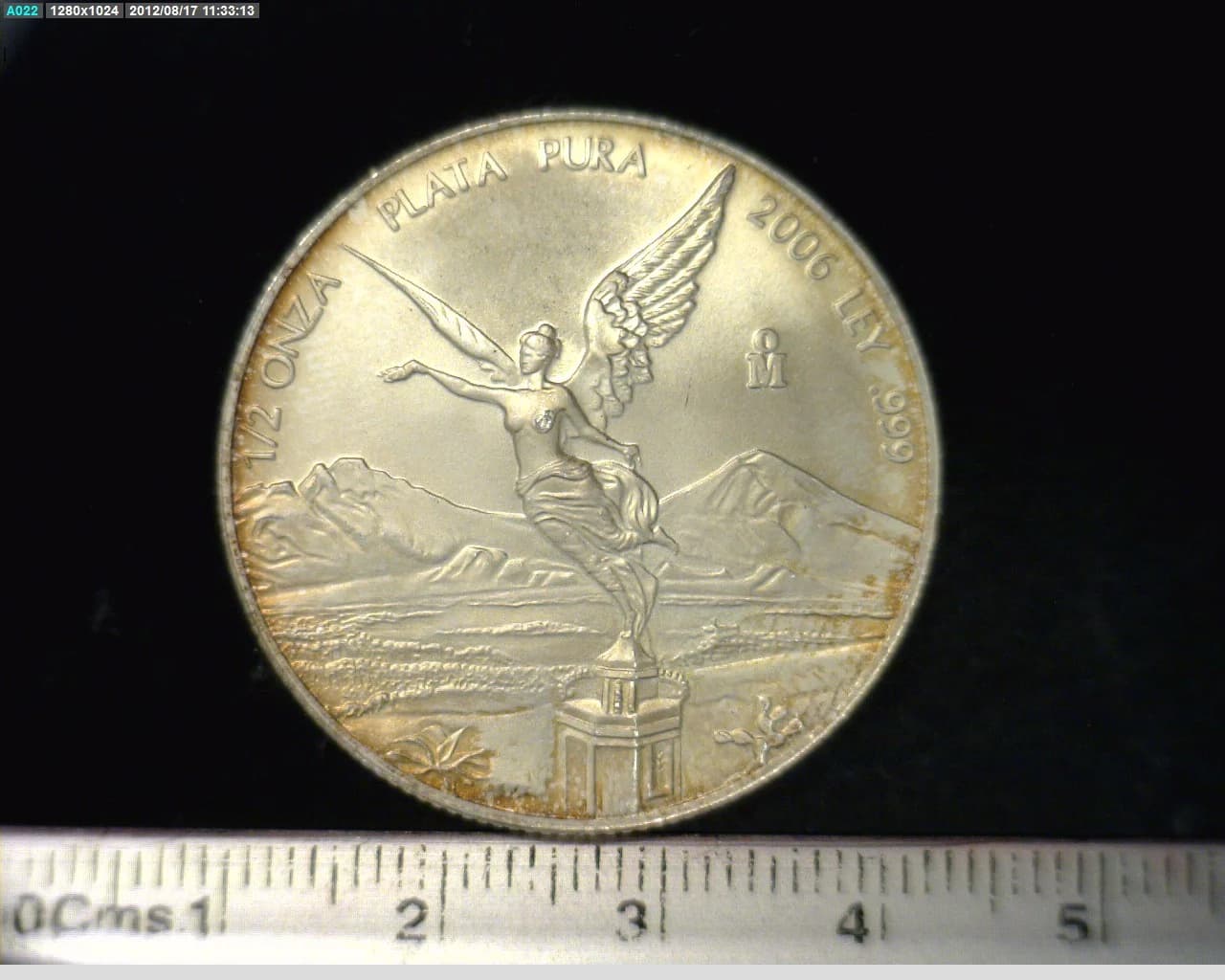 1/2 oz Libertad Plata 2006 · Inventario Banxico 21809 (reverso)
