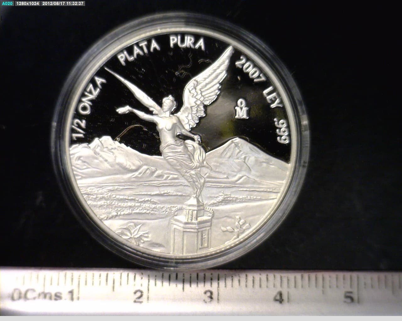 1/2 Onza Libertad Plata 2007 Proof · Reverso