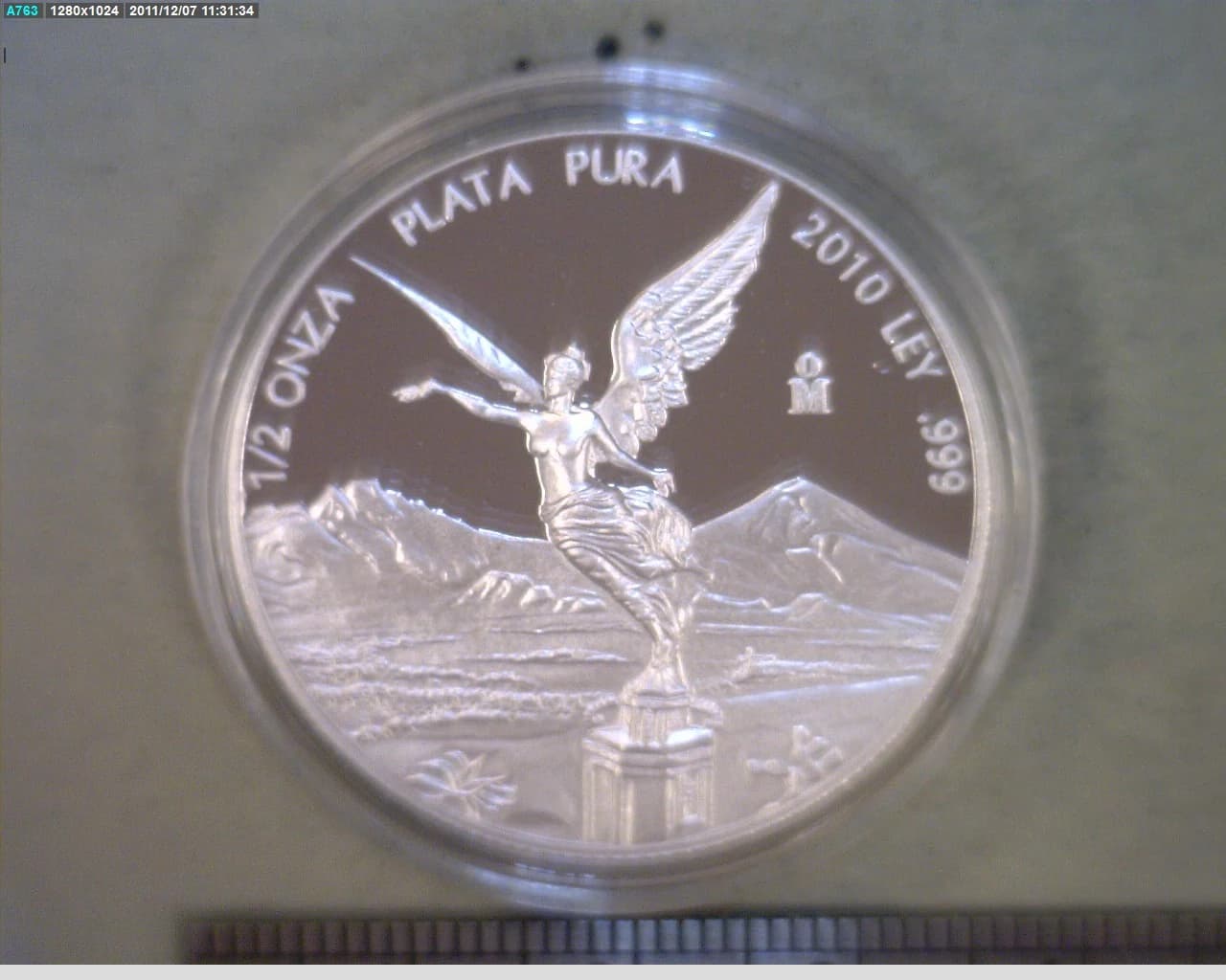 1/2 Onza Libertad Plata 2010 Proof · Reverso