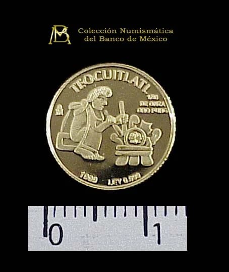 1/20 oz Libertad Oro 1999 · Inventario Banxico 21086 (reverso)