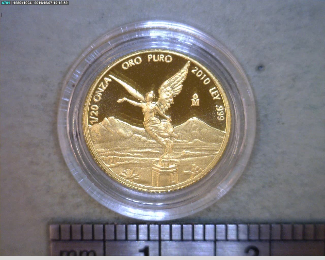 1/20 Onza Libertad Oro 2010 · Reverso