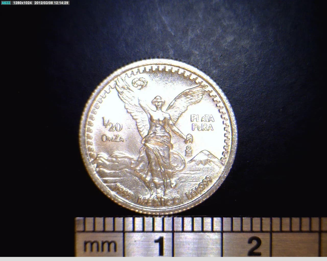 1/20 oz Libertad Plata 1993 · Inventario Banxico 17730 (reverso)