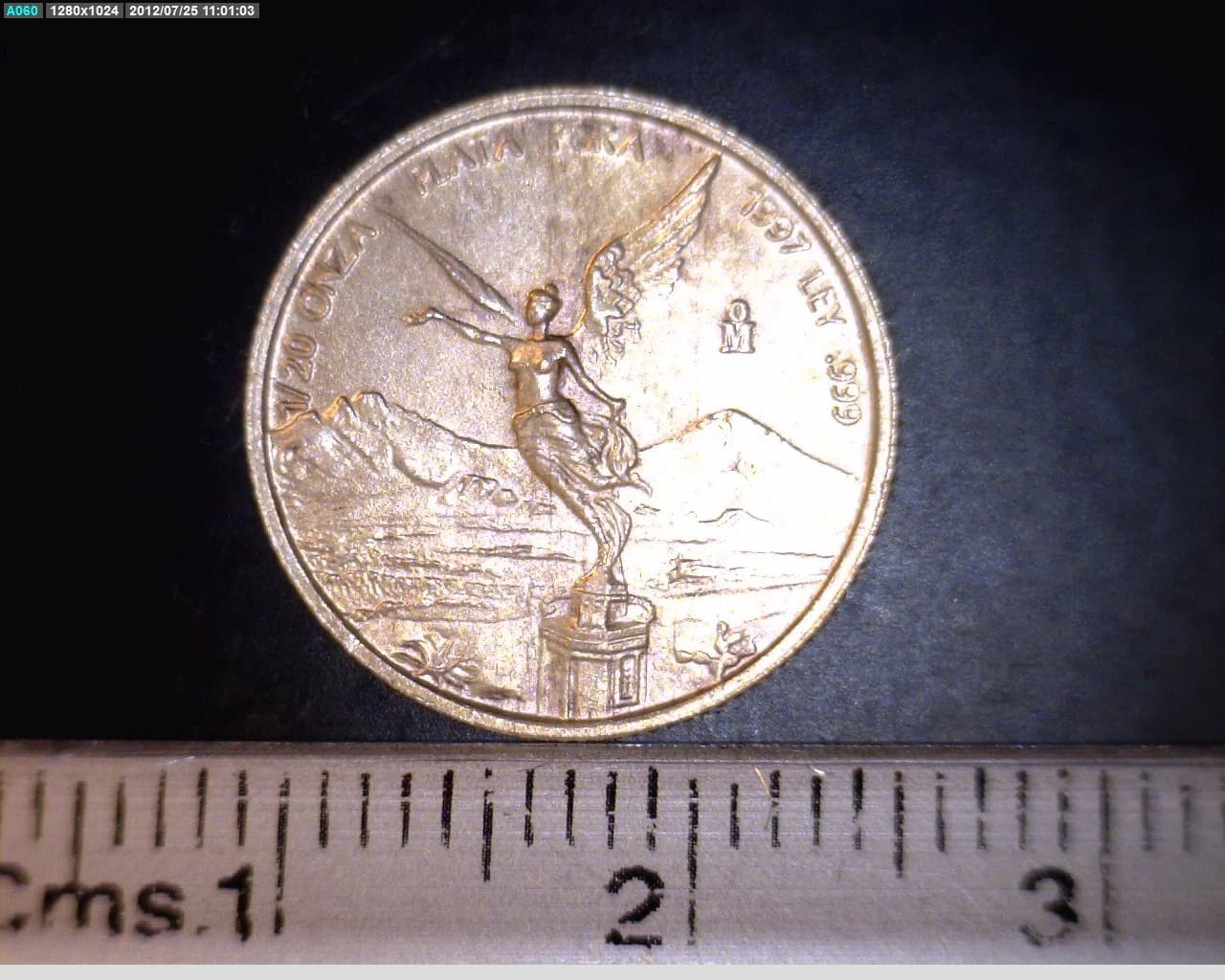 1/20 oz Libertad Plata 1997 · Inventario Banxico 20757 (reverso)