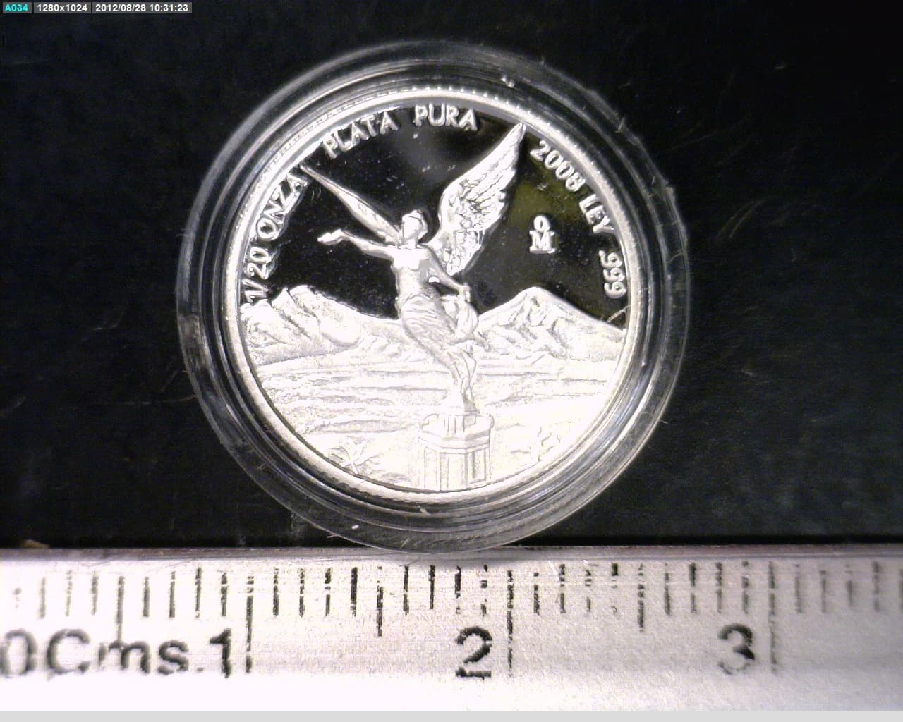 1/20 Onza Libertad Plata 2008 Proof · Reverso