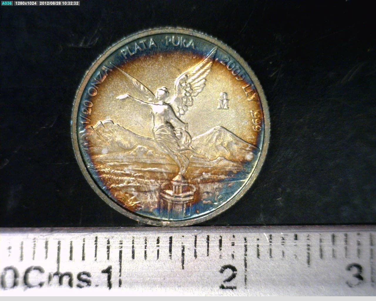 1/20 oz Libertad Plata 2009 · Inventario Banxico 22184 (reverso)