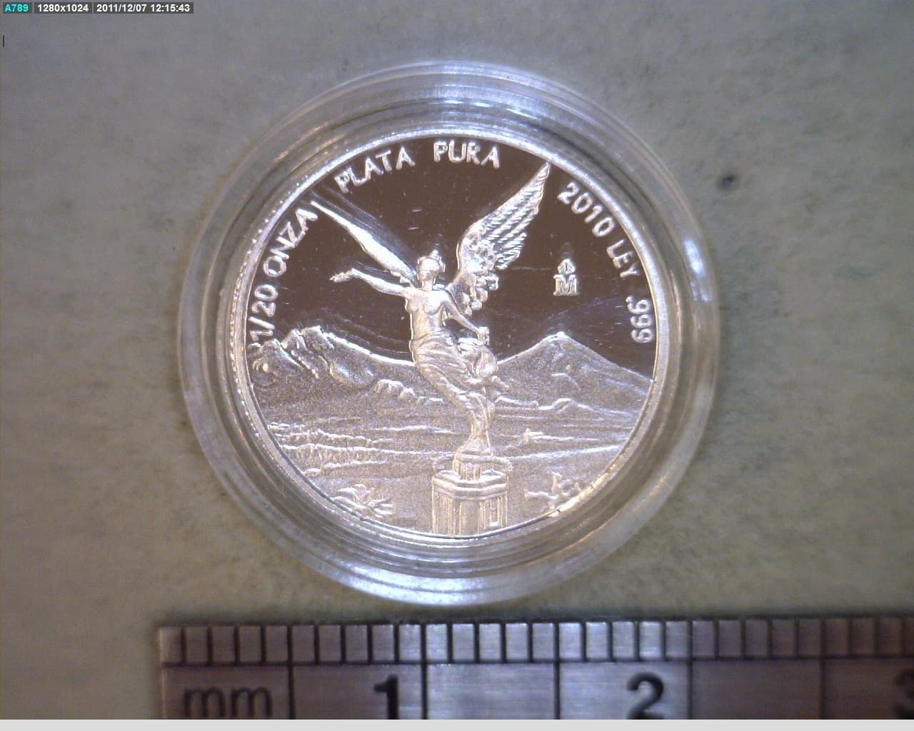 1/20 Onza Libertad Plata 2010 · Reverso