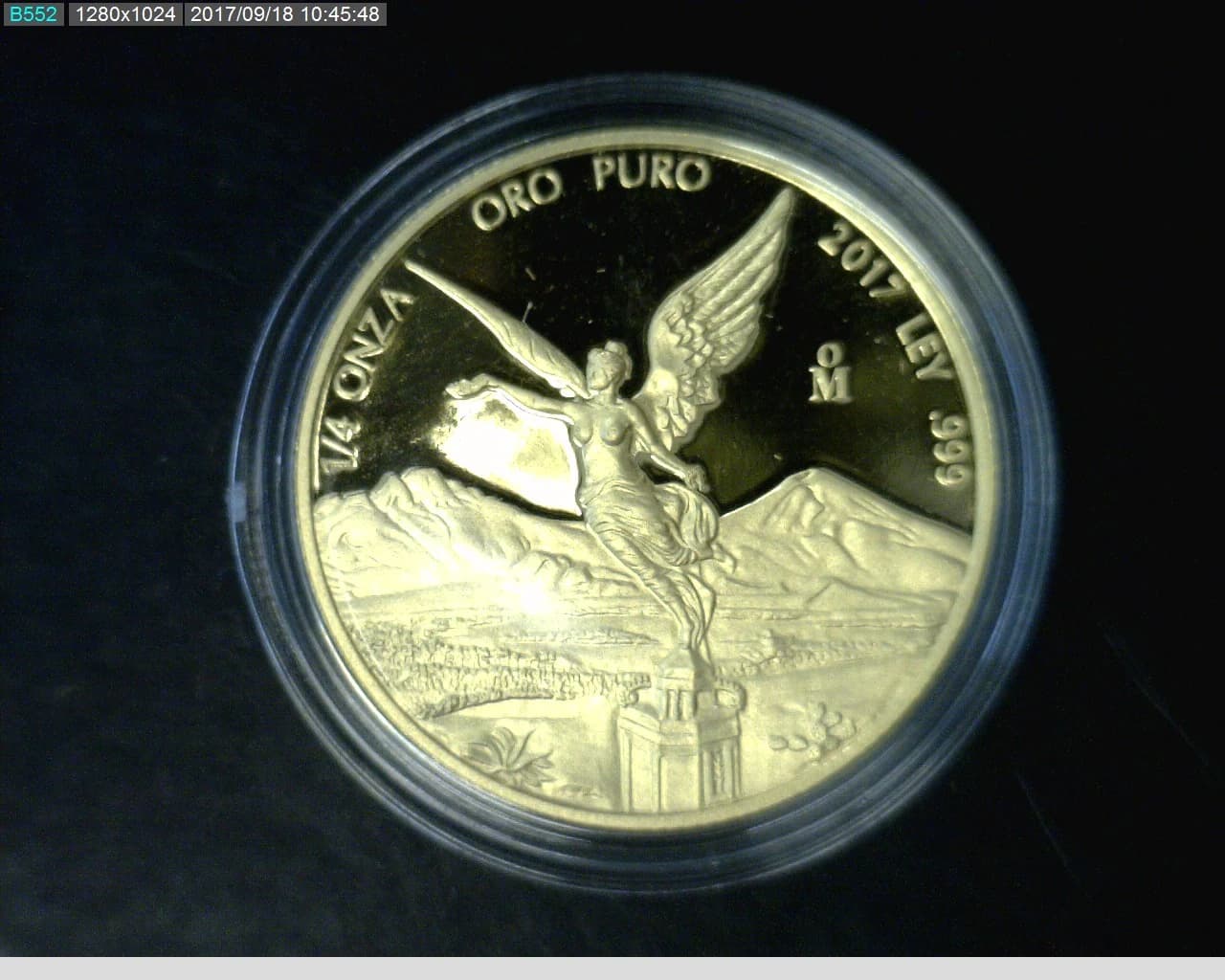 1/4 Onza Libertad Oro 2017 Proof · Reverso