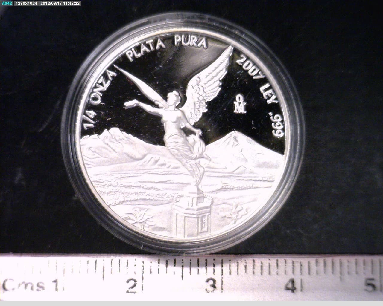 1/4 Onza Libertad Plata 2007 Proof · Reverso