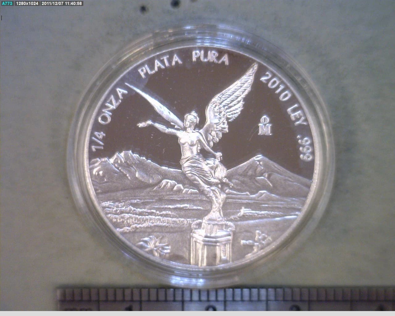 1/4 Onza Libertad Plata 2010 · Reverso