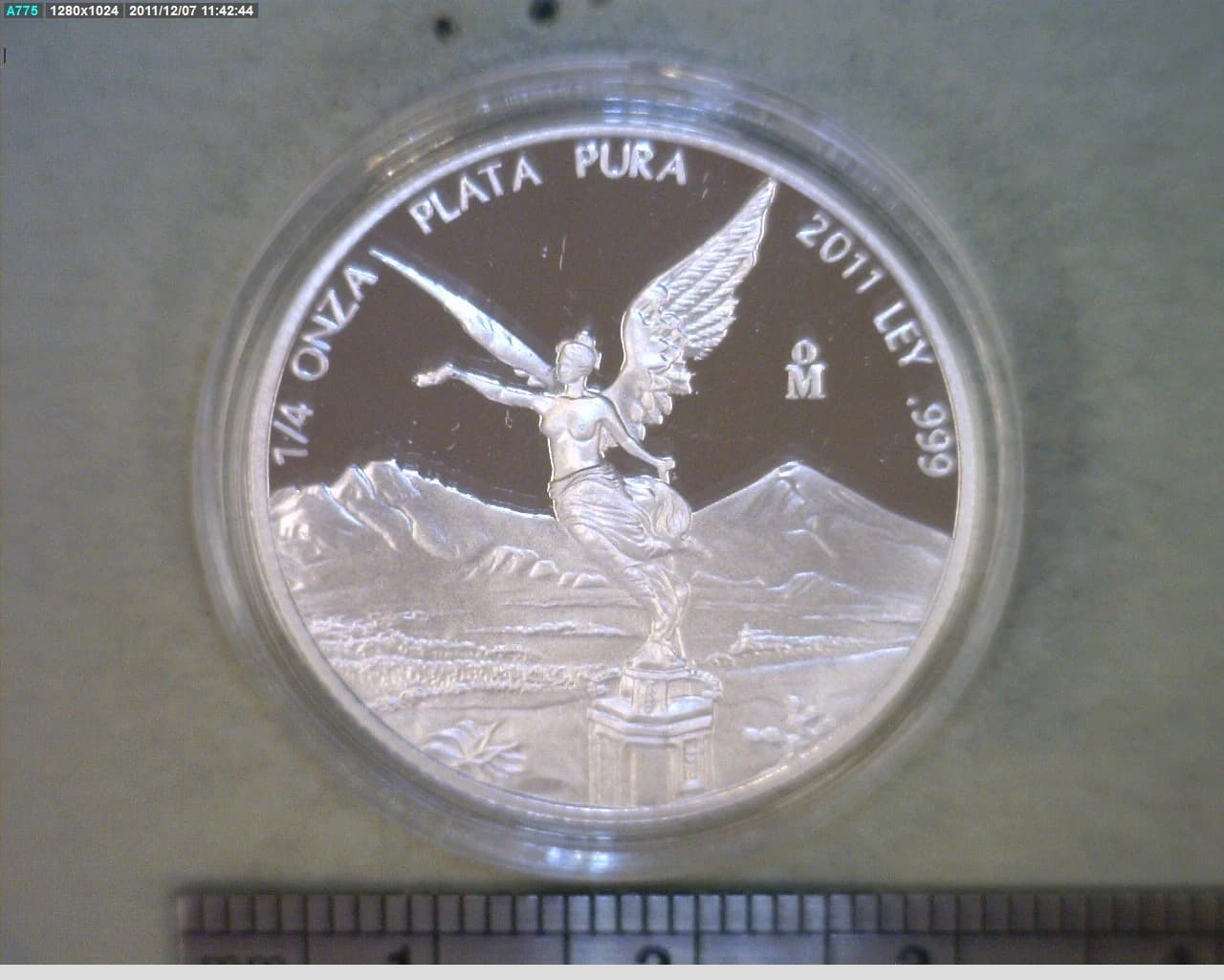 1/4 onza Libertad Plata 2011 · Reverso