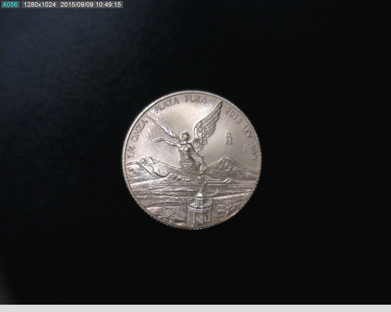 1/4 oz Libertad Plata 2013 · Inventario Banxico 23000 (reverso)