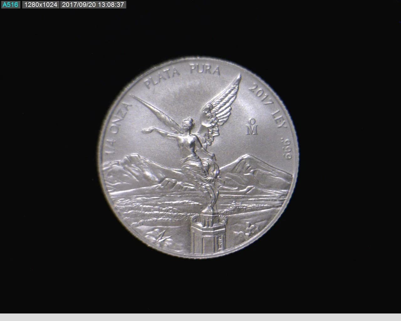 1/4 oz Libertad Plata 2017 · Inventario Banxico 23906 (reverso)