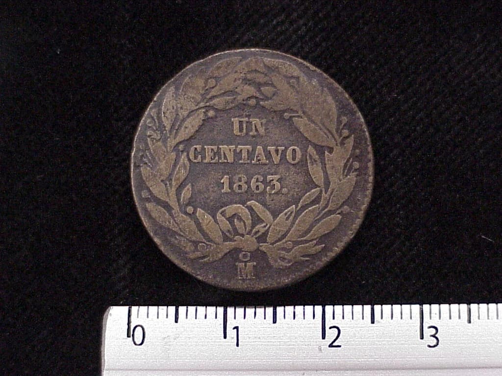 1 Centavos 1863 · Reverso