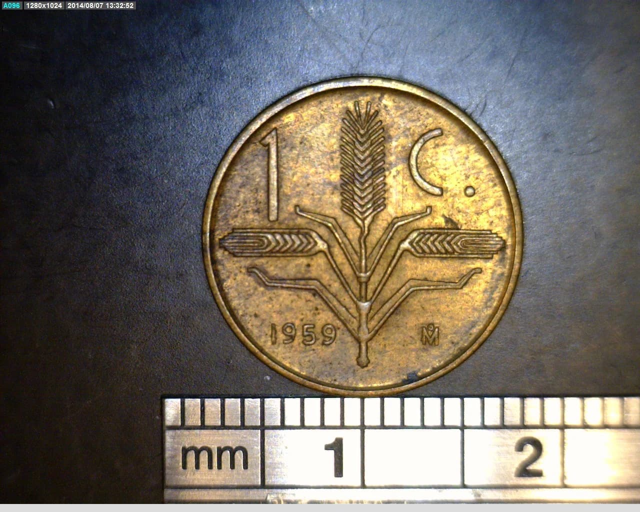 1 Centavos Cobre 1959 (reverso)