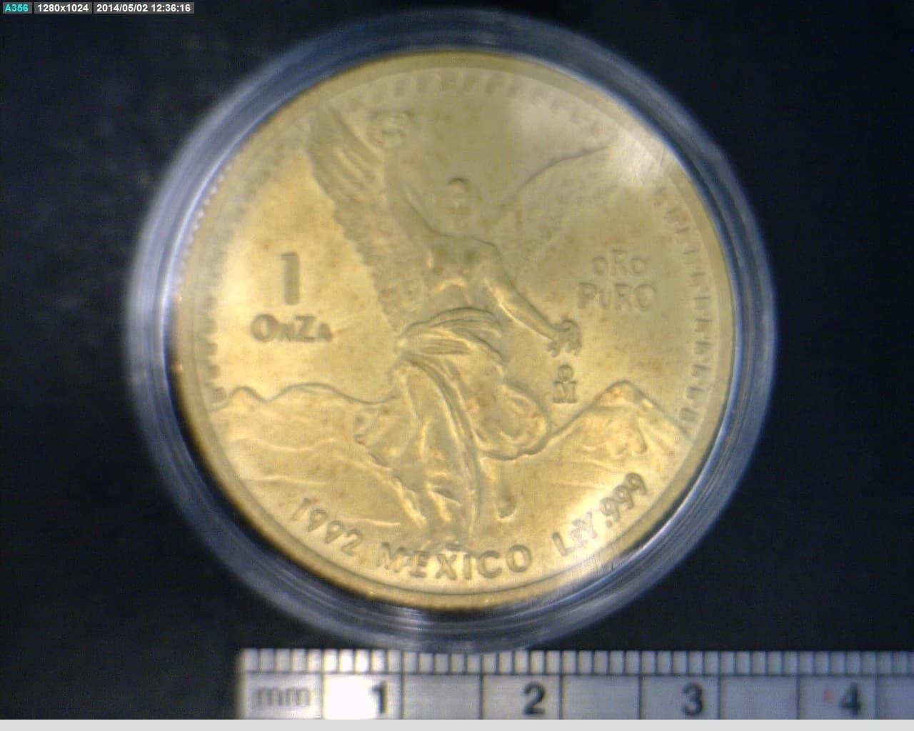 1 oz Libertad Oro 1992 · Inventario Banxico 17536 (reverso)