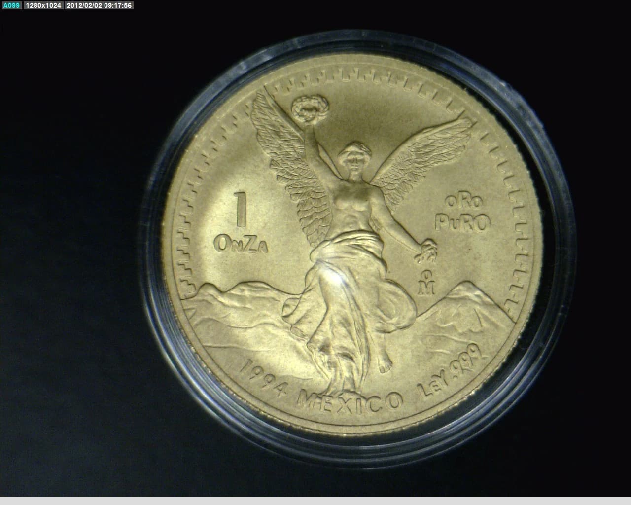 1 oz Libertad Oro 1994 · Inventario Banxico 17591 (reverso)