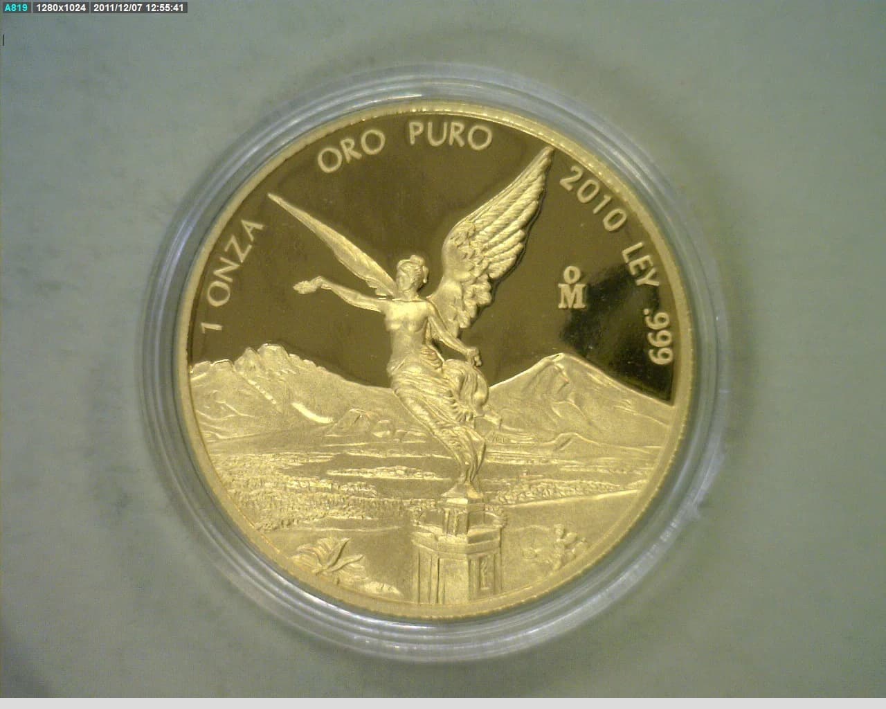 1 oz Libertad Oro 2010 · Inventario Banxico 22673 (reverso)