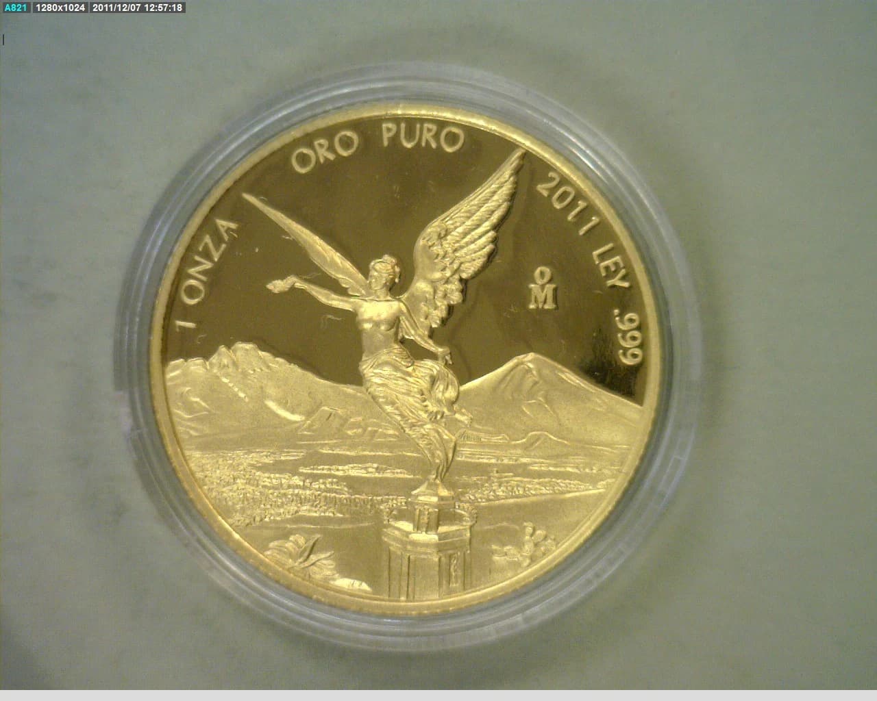 1 Onza Libertad Oro 2011 · Reverso