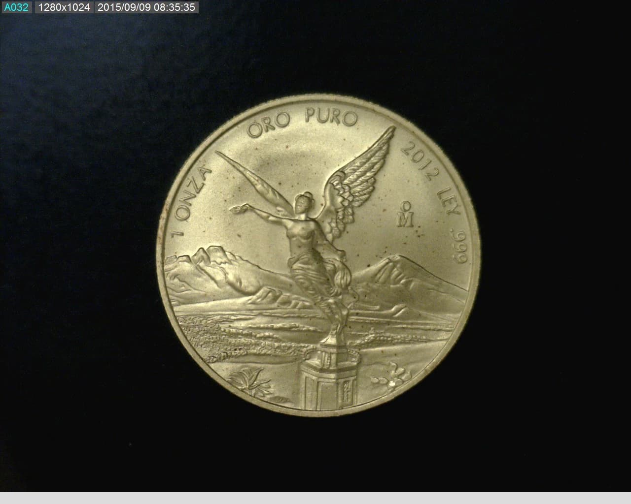 1 Onza Libertad Oro 2012 · Reverso