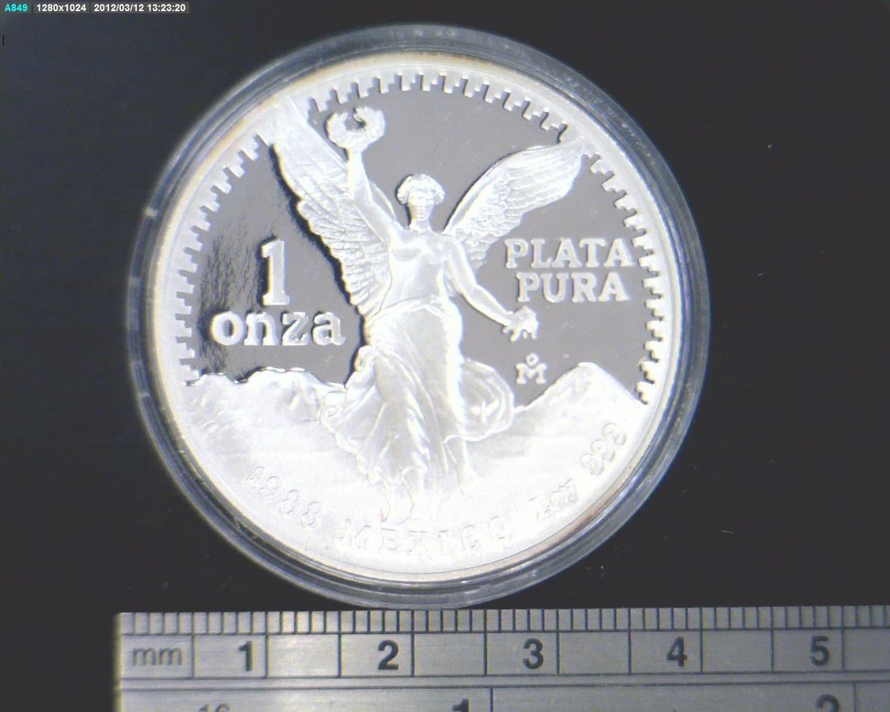 1 oz Libertad Plata 1988 · Inventario Banxico 17847 (reverso)