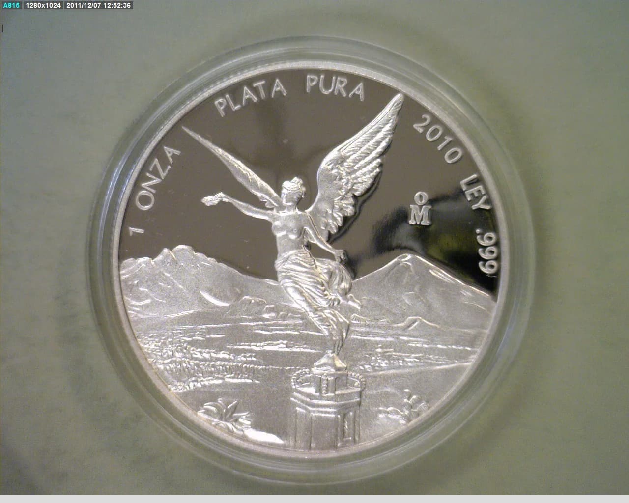 Onza Libertad 1 oz 2010 · Inventario Banxico 22681 (reverso)