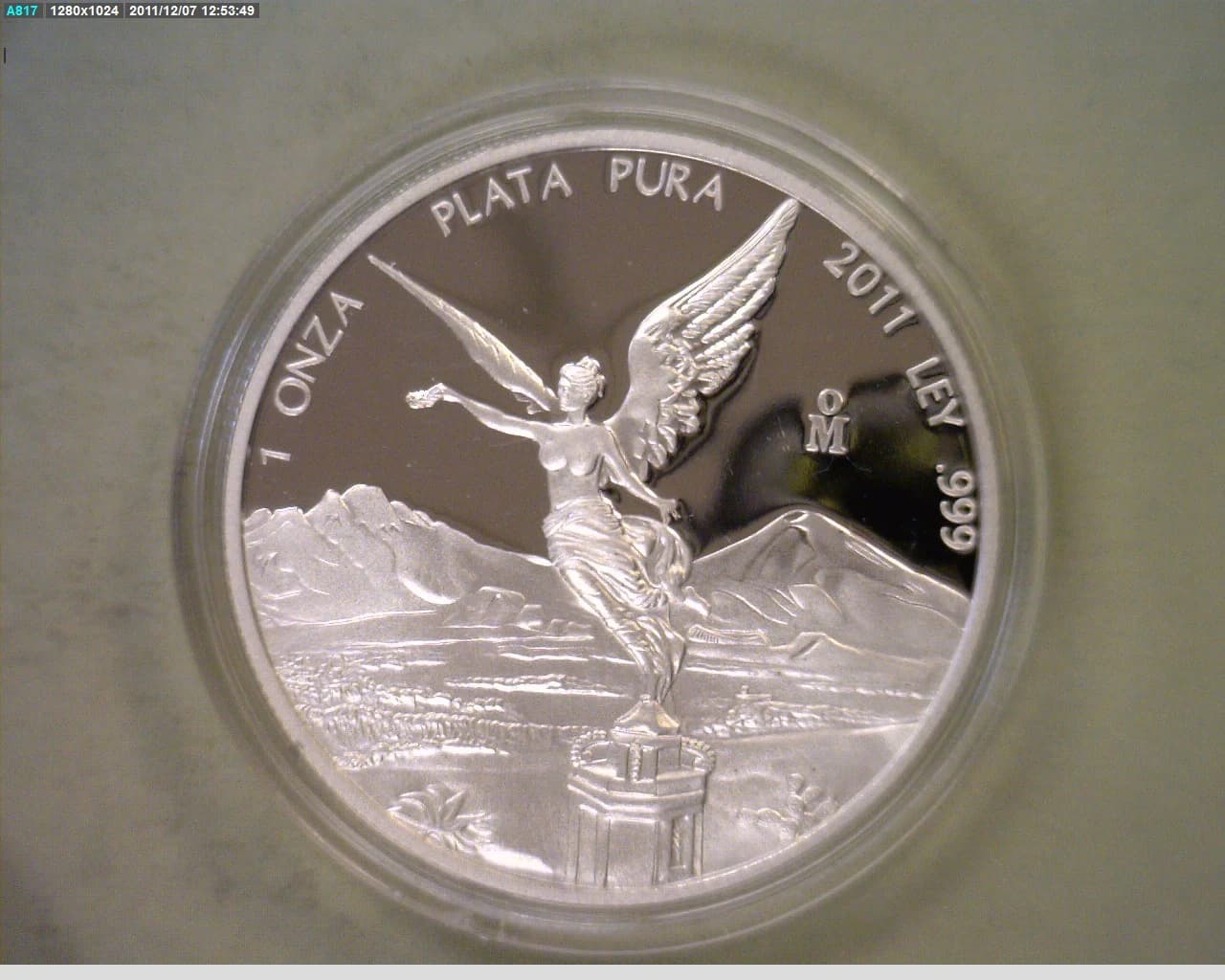 1 Onza Libertad Plata 2011 · Reverso