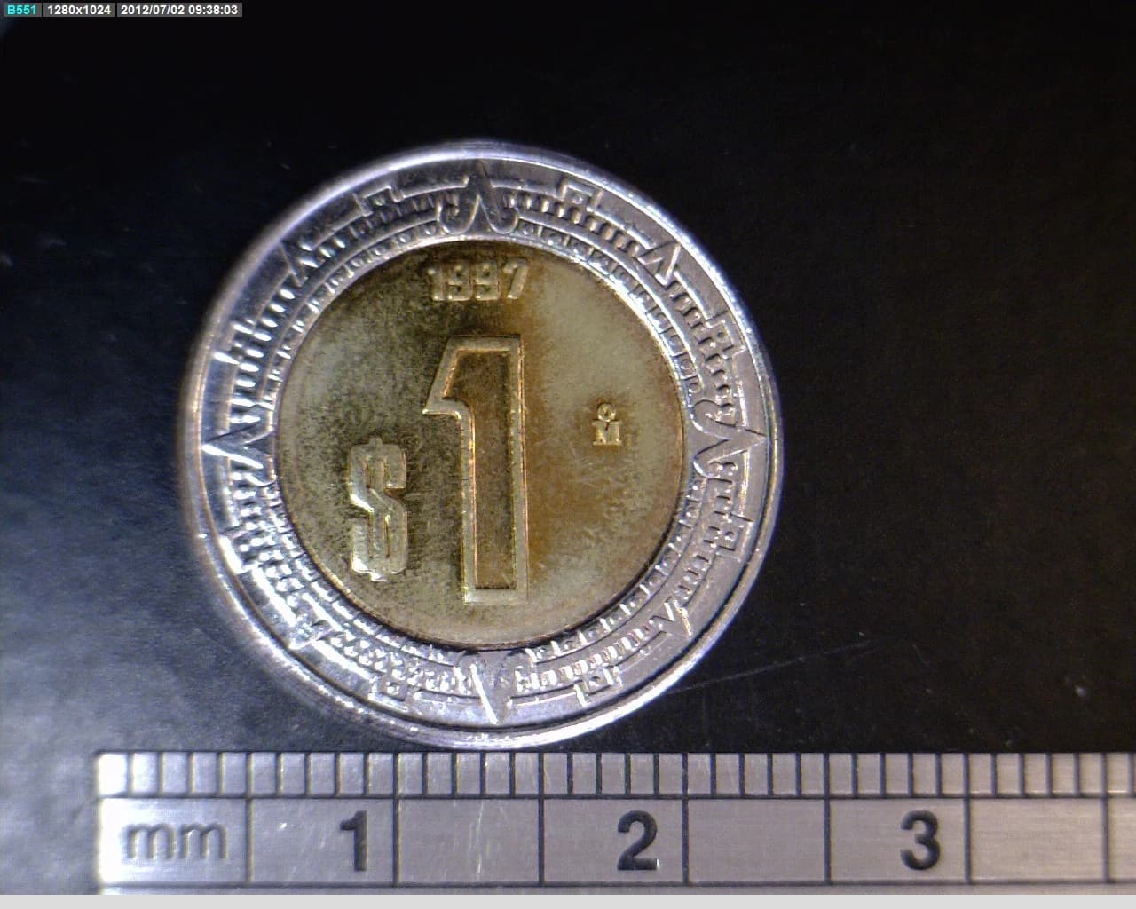 1 Bimetálica 1997 . Inventario Banxico 20043 (reverso)