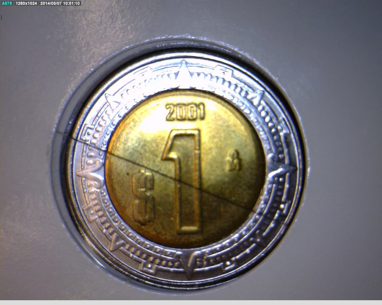 1 Bimetálica 2001 . Inventario Banxico 20317 (reverso)