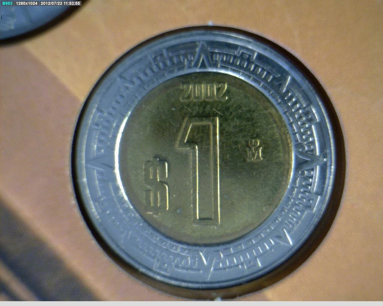 1 Bimetálica 2002 . Inventario Banxico 20557 (reverso)