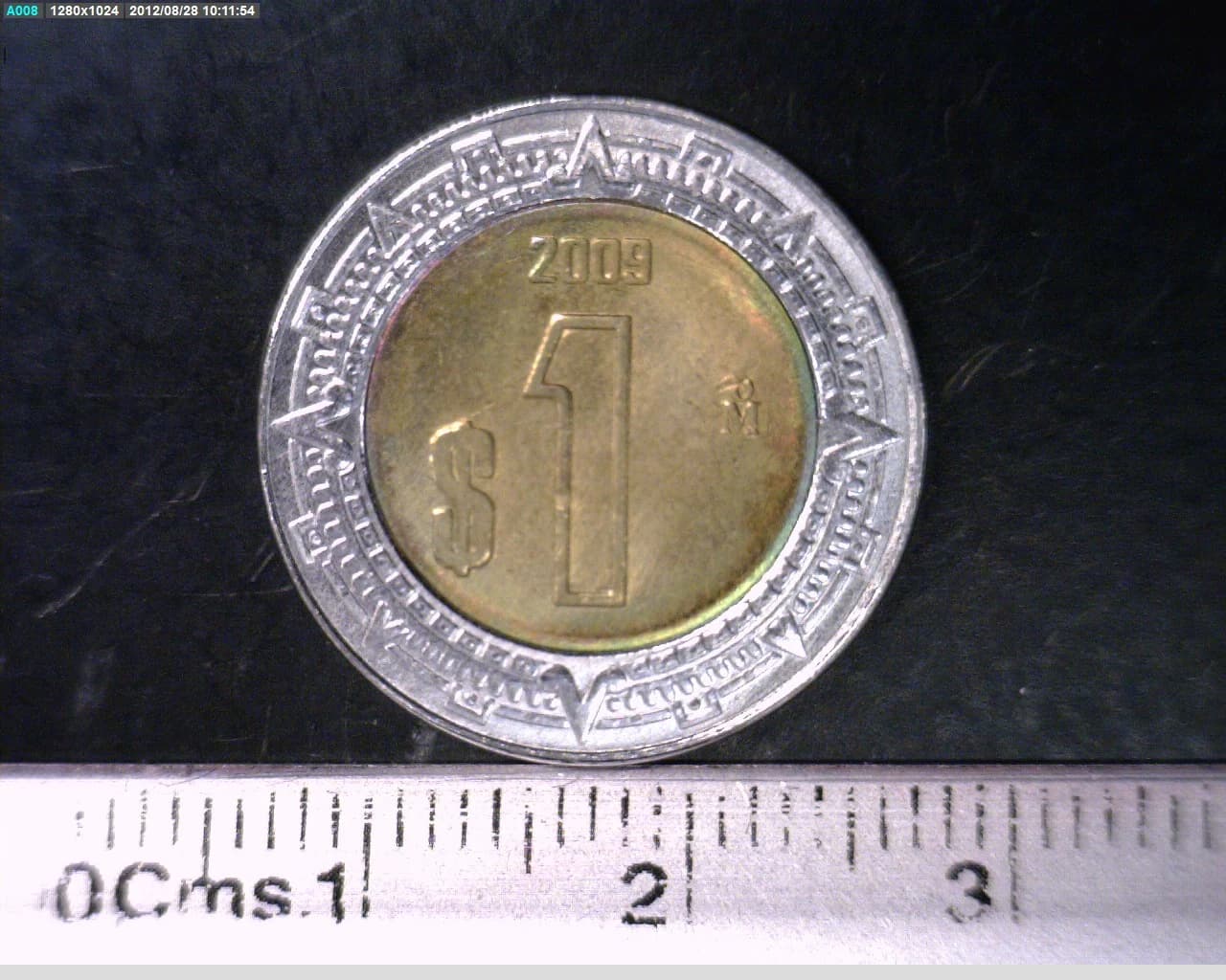 1 Bimetálica 2009 . Inventario Banxico 22245 (reverso)
